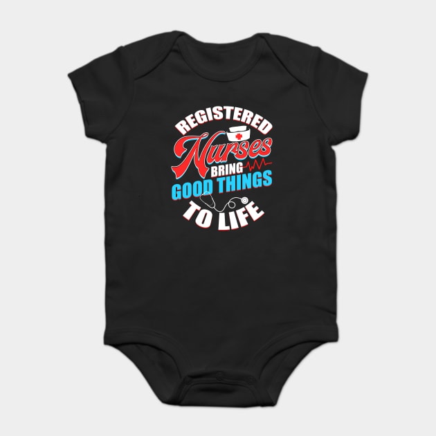 Registered Nurses Funny Humor RN Baby Bodysuit by creative